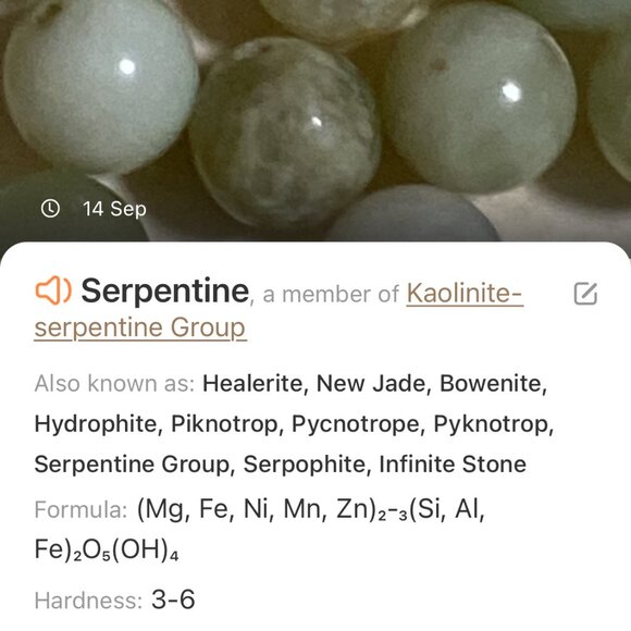 Natural Mint Green Serpentine Necklace, Bronze Leaf Branch + Genuine Gemstone - Picture 15 of 16